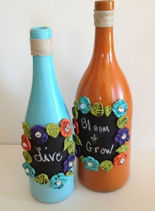 Chalk All Over Wine Bottles