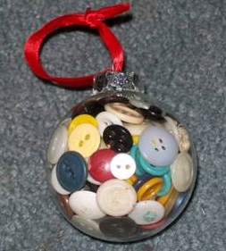 Button Christmas Ornament