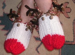 Cozy Rudolph Slippers