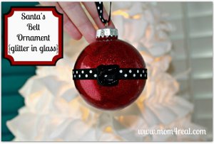 Glittered Santa Ornament