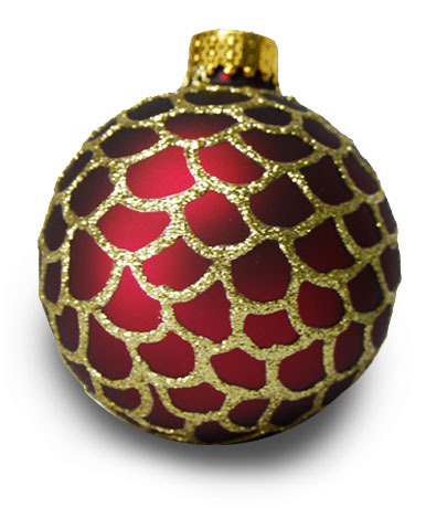 Gold Scalloped Christmas Ornament
