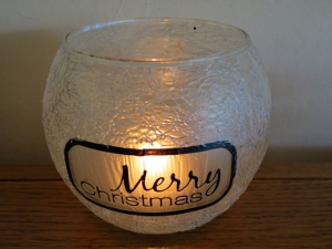 Merry Christmas Candle Holder