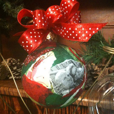 Decoupage Holiday Ornament