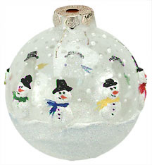 Snowmen Clear Ornament