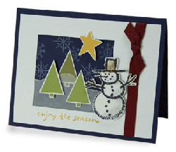 Geo Snowman Card