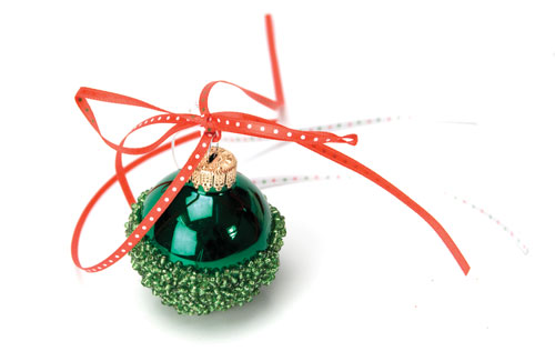 Beaded Green Ornament