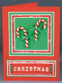 Candy Cane Christmas Card