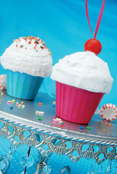 Cupcake Christmas Ornaments