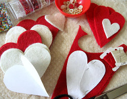 Heart Felt Ornaments Step 1