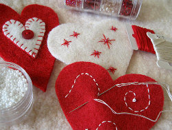 Heart Felt Ornaments Step 2