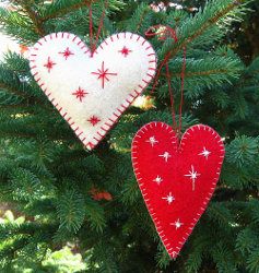 Heart Felt Ornaments Step 4