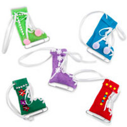 Festive Ice Skate Ornaments