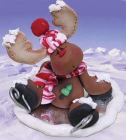 Ice Skating Reindeer Clay Craft