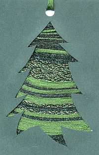 Metallic Christmas Tree Tag