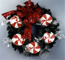 Handmade Holiday Pepermint Wreath