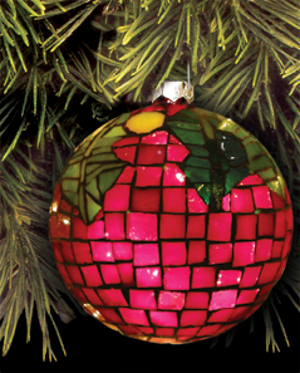 ruby red globe ornament
