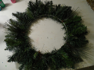 revamped christmas wreath