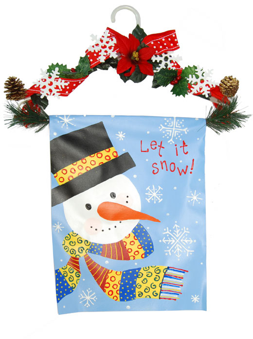 Hanging Snowman Canvas with Garland