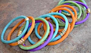 Colorful Clay Bangles