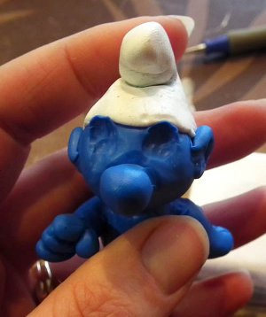 Clay Smurf Figurine