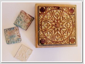 Stamped Clay Mosaic Tiles