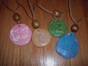 Butterfly Clay Necklace