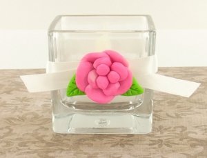 Rose Accented Votive Holder