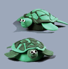 Magic Clay Turtles Kids Craft