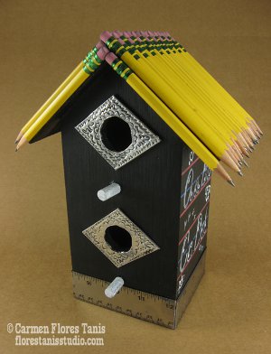 back to school birdhouse