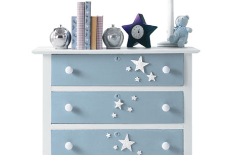 Falling Stars Kids Room Dresser Decoration