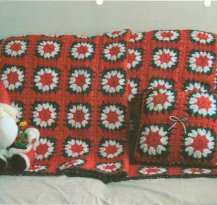 Christmas Granny Squares Afghan