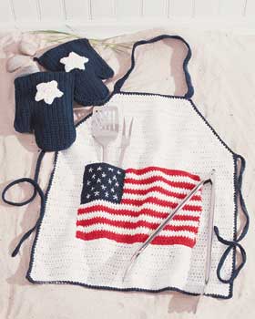 Crochet American Flag Apron