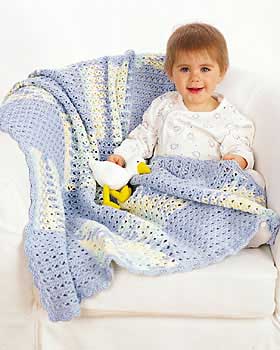 Crochet Blue Baby Blanket