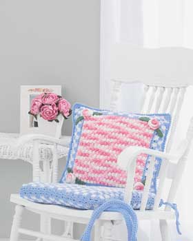Crochet Checked Chair Pad