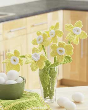 Crochet Daffodils Bouquet