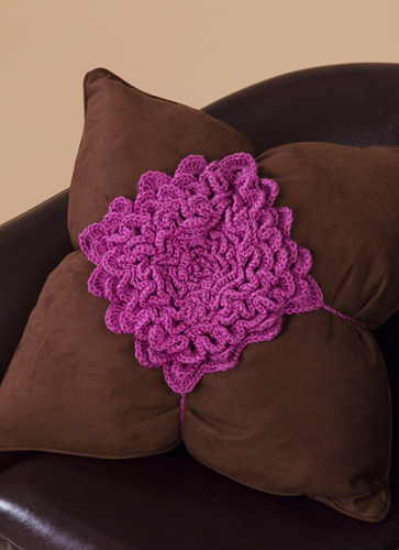 Crochet Flower Pillow