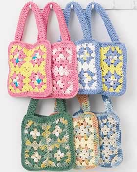 How to Crochet Granny Heart Square Crochet Tote Pattern FREE