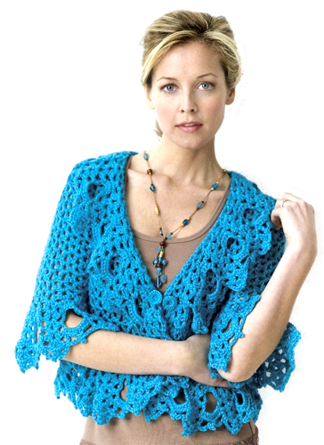 Crochet Lace Ruffle Cardigan