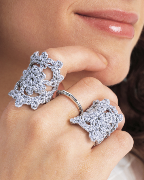 Crochet Lace Jewelry grace Statement Ring, Fiber Jewelry, Crochet Ring 