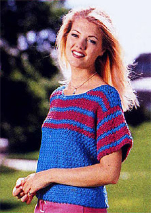 Crochet Summer Striped Shirt