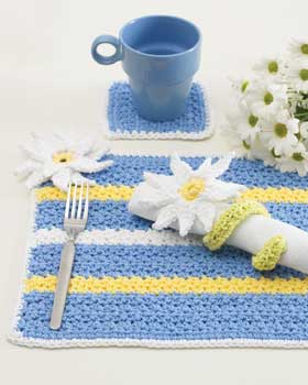 Crochet Daisy Place Setting