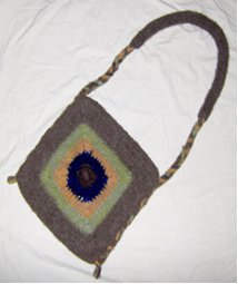 Felted Sunflower Crochet Purse