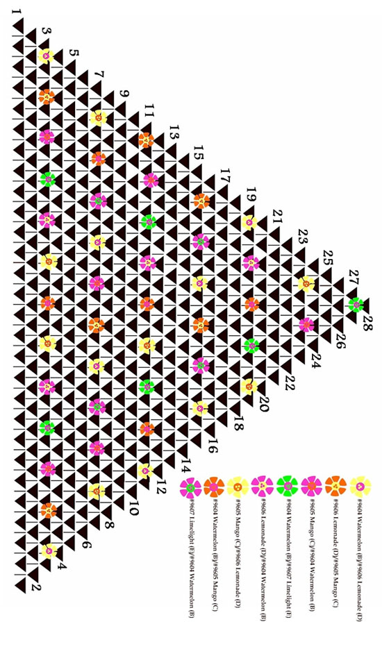 Floral Summer Shawl Assembly Diagram