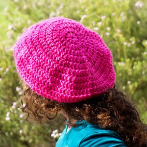 Fushia Crocheted Beanie