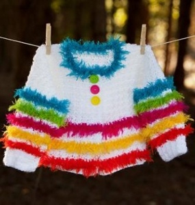 Fuzzy Rainbow Sweater