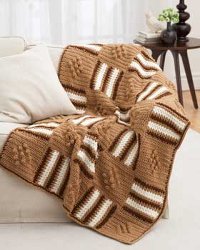 Geometric Tweed Blanket