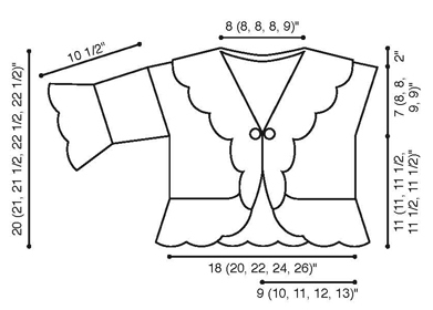 Lace Ruffle Cardigan Diagram