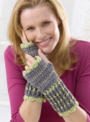 Lacy Crochet Wrist Warmers