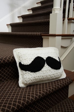 Mustache Pillow