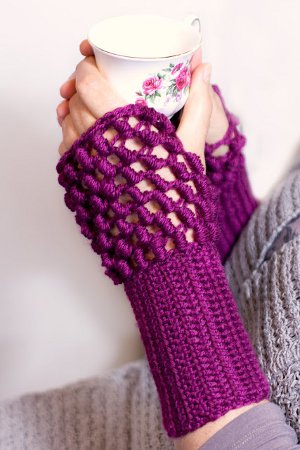 New England Crocheted Hand Warmers